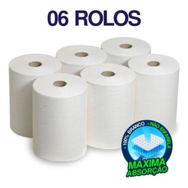 Imagem de KIT Papel Toalha Bobina Pacote Com 6 Rolos Direto da Fabrica - PAPER