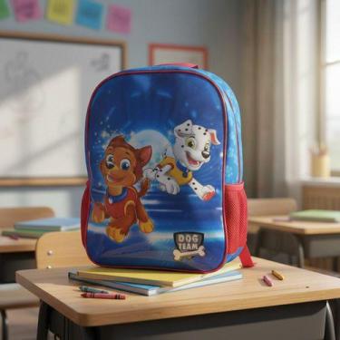 Imagem de Mochila Infantil De Costas Escolar Menino Menina Kids Sortida Cachorro