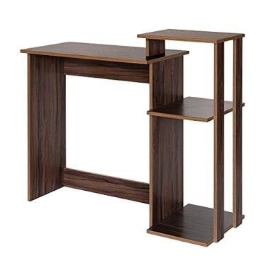 Imagem de U5GAAALPPQ9 Efficient Home Laptop Notebook Moderno Estilo Simples Mesa de Computador com Prateleiras Quadradas PC Laptop Escrita Mesa de Estudo Estação de Trabalho para Escritório em Casa