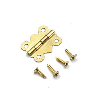 Imagem de U5GAAALPPQ9 40 peças 20 mm x 17 mm Bronze Ouro Prata Mini Borboleta Dobradiça de Porta Gaveta Armário Caixa de Joias Dobradiça