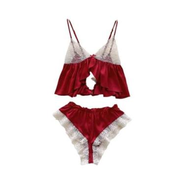 Imagem de Vestido Curto Sexy Vermelho Para O Natal, Lingerie Bodycon Feminina, P