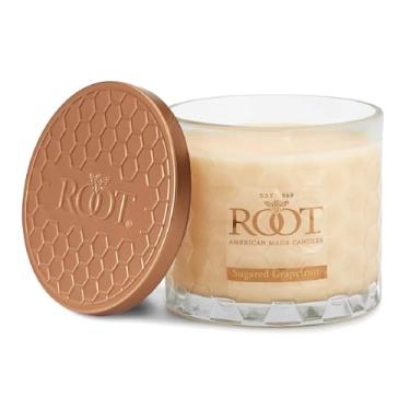 Imagem de Root Candles Vela perfumada de mistura de cera de abelha colmeia, 1 EA, toranja açucarada
