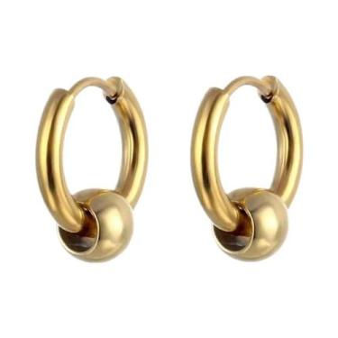 Imagem de Brincos De Argola Pequenos Masculinos Em Aço Inoxidável Antialérgico C