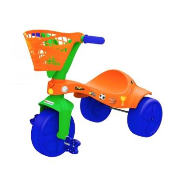 Imagem de Triciclo Infantil Esportes Laranja Com Cestinha Xalingo