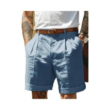 Imagem de Calças Cropped Casuais De Verão Para Homens, Estilo Fashion, Shorts Pa