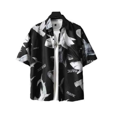 Imagem de Camisas Havaianas Masculinas De Verão Com Estampa 3D De Panda, Soltas,