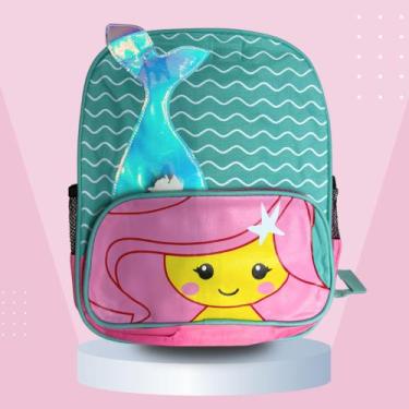 Imagem de Mochila Infantil Escolar Masculina E Feminina 34 Cm - Generic, Rosa
