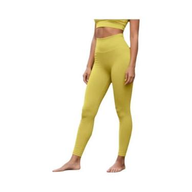 Imagem de Calças De Yoga De Cintura Alta Com Secagem Rápida E Elasticidade Em 4 