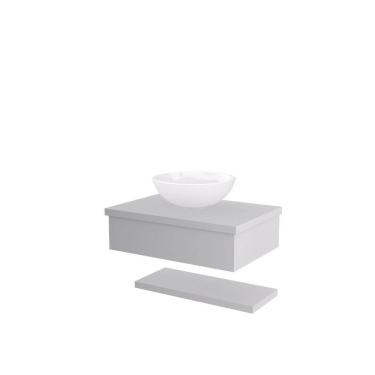 Imagem de Conjunto Bancada C-cuba R35 E Prateleira Metrópole 605 Perffect Acetinado Branco Chess