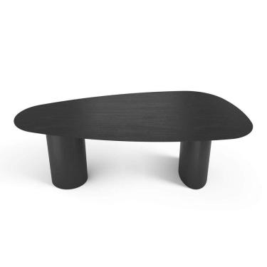 Imagem de Mesa De Jantar Orgânica Breeze 2,70 X 1,20m 10 Lugares Lâmina Natural De Madeira Preto