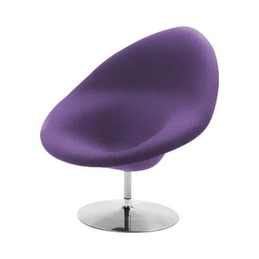 Imagem de Poltrona Design Gondula Suede Roxo