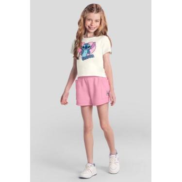 Imagem de Conjunto infantil menina do Stitch Brandili Natural, Natural, 10