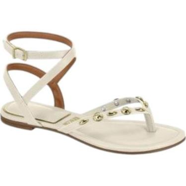 Imagem de Sandália Vizzano Rasteira Feminina Tira Dedo Tornozelo Elegante-Feminino