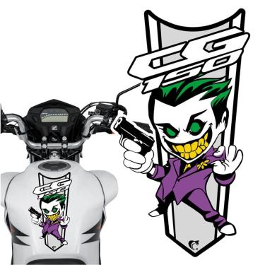 Imagem de Adesivo Faixa Gravata Sem Resina Moto Cg 150/160 Coringa Branco Cor Cg 150