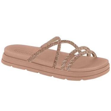 Imagem de Chinelo Slide Moleca Papete Feminina 5490.112, Ouro rosado, Silver, Nu