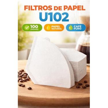 Imagem de Coador de Café Biodegradável U 102 Descartável - 100 Unidades - no-bra