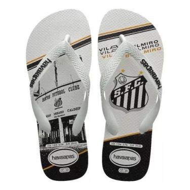 Imagem de Chinelo Havaianas Top Times Santos Vila Balmiro, Branco, 37/38