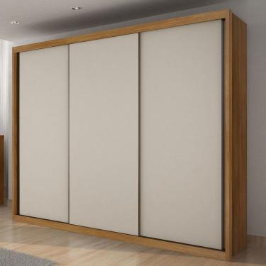 Imagem de Guarda-Roupa Casal ímola 3 Portas 6 Gavetas 100% Mdf Cumaru/Marrom Claro - Pnr Móveis