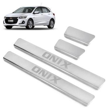 Imagem de Soleira Aço Inox 4 Portas Brasikar Onix 2020-2022
