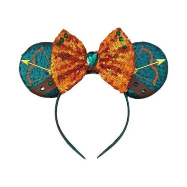 Imagem de Tiara De Orelhas Do Mickey E Da Minnie Com Laços De Lantejoulas, Acess