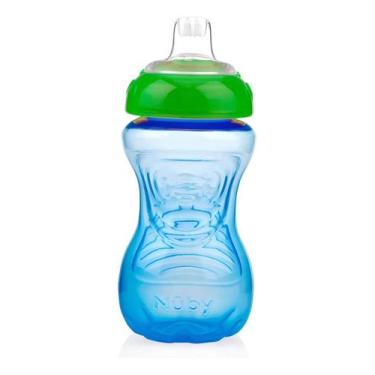 Imagem de Copo De Transição Infantil Bico De Silicone Antivazamento - Nuby, Azul