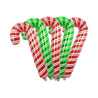 Imagem de Balões De Folha Em Formato De Bola De Natal Vermelha E Verde, 2 Ou 5 P