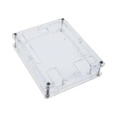 Imagem de Caixa transparente de acrílico com caixa de plástico ABS preto para Ar