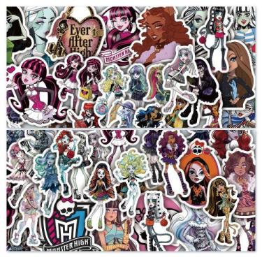 Imagem de Adesivos Monsters Highs, vinil impermeável, anime, 50 unidades - yiwei