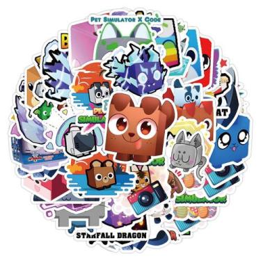 Imagem de Adesivos Pet Simulator Anime Cartoon 50 unidades de PVC impermeável - 