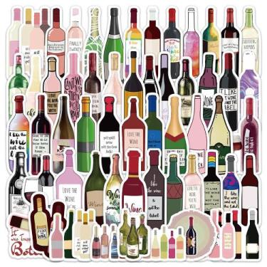Imagem de Adesivos: 60 unidades/lote, vinhos tintos, champanhes, vinil impermeáv