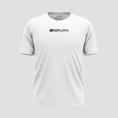 Imagem de Camiseta Masculina Dry Esportiva Academia Direction Branco Alpha Co-Masculino