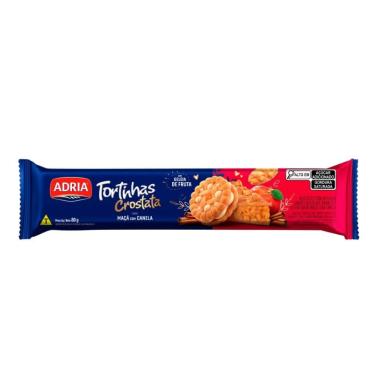 Imagem de Biscoito Recheado Tortinhas Crostata Chocolate Branco e Geleia de Maçã com Canela Adria 80g Crocante