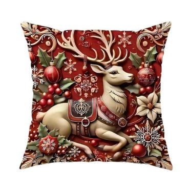 Imagem de Capa De Almofada Do Papai Noel Para O Natal 2025, Decoração De Festa D