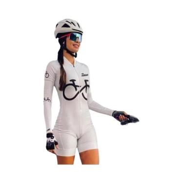 Imagem de Conjunto De Ciclismo Feminino De Manga Longa Com Design De Macaco Para