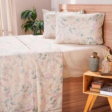 Imagem de Jogo De Cama King Cotton Touch 4 Peças 193x203x40cm Jasmine - BENE CAS