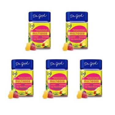 Imagem de Kit 5 Fini Multivitaminico Multigood 5x30 Gomas Dr Good-Unissex
