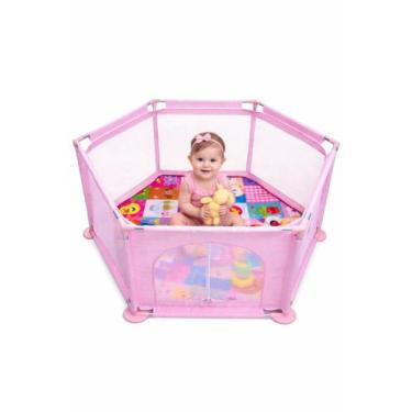 Imagem de Cercadinho para Bebê Dobrável Chiqueirinho Infantil Portátil Colorido 