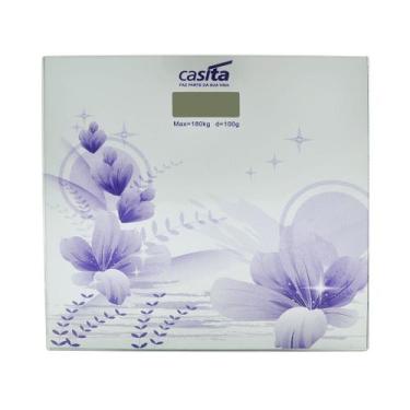 Imagem de Balança Digital Vidro Temperado Quadrada 180 kg Floral - IMPORIENTE, L