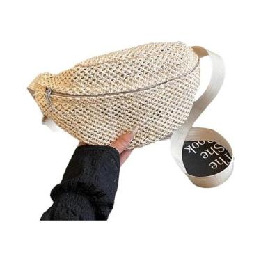 Imagem de Bolsa De Cintura De Imitação De Palha Trançada, Bolsa Transversal, Bol