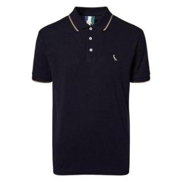 Imagem de Camisa Polo Reserva Enxuto Friso Único Masculino Preto-Masculino