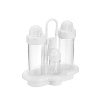 Imagem de Kit Galheteiro Acrílico 5 Peças P/ Casa Restaurante Ou Bares - Arita