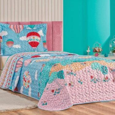 Imagem de Cobre Leito Solteiro Babel Kids Microfibra 2 Pç - Baloon - LILLY HOME 