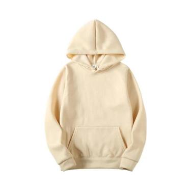 Imagem de Hoodies Oversize Em Cores Sólidas Para Homens E Mulheres, Pullover Cas