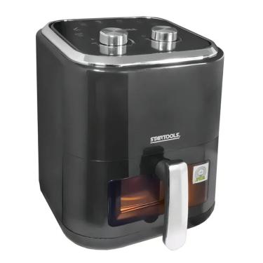 Imagem de Fritadeira Elétrica Air Fryer Startools Fritadeira sem Oléo Preto 5 Litros 1350W Timer Antiaderente 220V