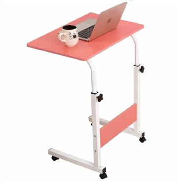 Imagem de Escrivaninha Notebook Rosa Ajustável Compacta