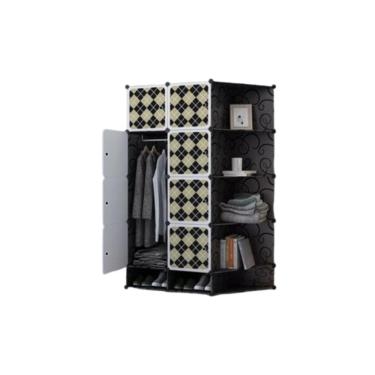Imagem de Guarda Roupa Portatil com Sapateira Arara Cabideiro Modular com Prateleiras Organizador...