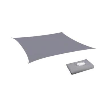 Imagem de Toldo De Sombra Cinza Impermeável Com Bloqueio De 98% UV Para Pátio Ex