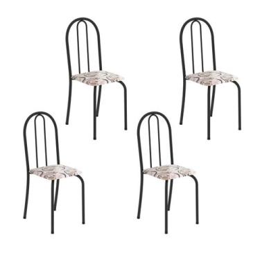 Imagem de Kit 4 Cadeiras Tubular 89x37x42 Cm Ane B - Soma Móveis