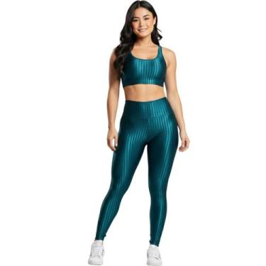 Imagem de Conjunto Fitness Top e Calça New Zig 3D Vekyo Roupa De Academia Treino