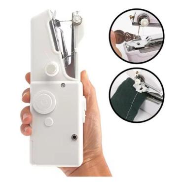 Imagem de Máquina De Costura Compacta Portátil Bateria Costura Rápida Branco 3v 